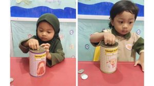 kegiatan anak alumna menabung di celengan