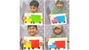 Hasil Karya Kolase Kendaraat Darat dari Anak Alumna