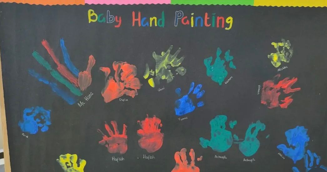hasil finger painting baby daycare alumna