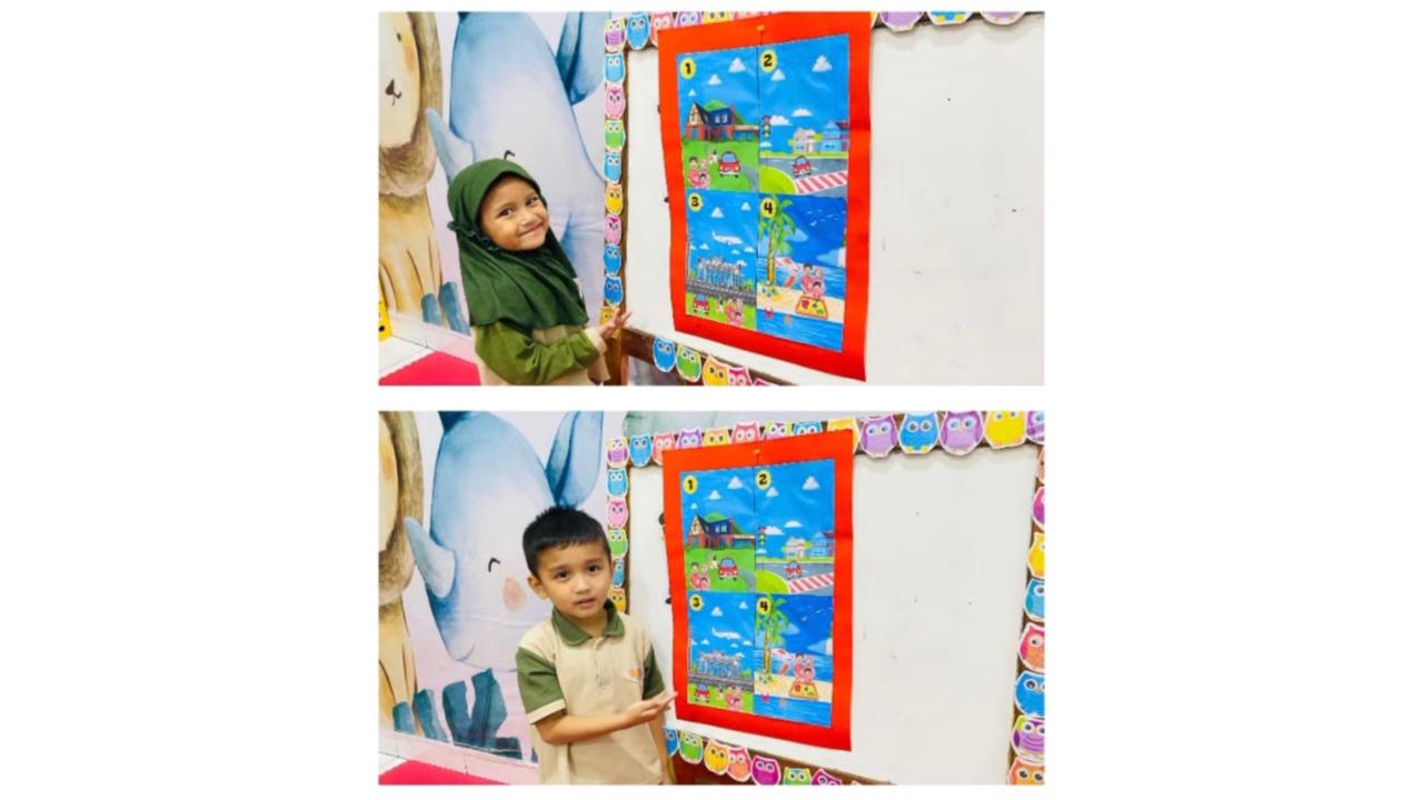 alumna islamic school bercerita dengan gambar