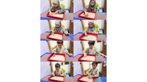 alumna islamic school montessori mencari flash card di pasir